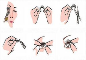 How to apply false eyelashes