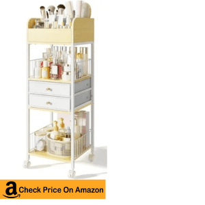 12. Gold Makeup Organizer Cart | For Salon and Beauty Studios
