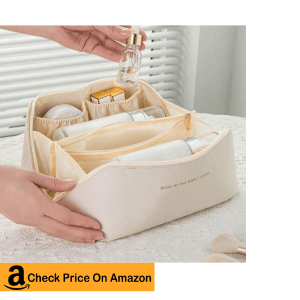 8. EACHY Large Capacity Cosmetic Bag | Makeup Organizer for Travel